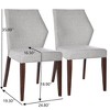 Luca Light Grey Fabric Dining Chair (Set Of 2) - 4 of 4