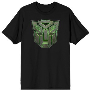 Transformers Rise Of The Beasts Autobots Crest Crew Neck Short Sleeve Men's Black T-shirt - 1 of 3