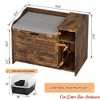 PrecisionAuto Discreet Extra Large Cat Litter Box Enclosure Stylish Wood End Table w/Top Door, Storage Shelf, Mat & Cushion | Dog Proof - 2 of 4