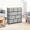 ORRD Fabric Dresser with 8 Drawers, Foldable Storage Tower Organizer with Steel Frame, Closet Chest of Drawers for Bedroom, Nursery, Light Grey - 4 of 4
