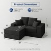 GYIIYUO 75" Modular Sectional Sofa, L-Shape Cloud Boneless Couch, Upholstered Couches for Living Room Bedroom, No Assembly Require - 3 of 4