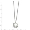 Black Bow Jewelry Stainless Steel & Crystal 12mm Round Floating Heart Necklace, 16-18 In - 2 of 4