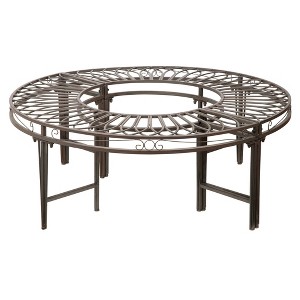 Design Toscano Gothic Roundabout Steel Garden Bench - 1 of 4