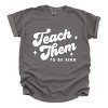 Simply Sage Market Teach Them To Be Kind Retro Garment Dyed Tee - L - Pepper - 3 of 4