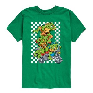 Boys' - Teenage Mutant Ninja Turtles - Checker Graphic Short Sleeve Graphic T-Shirt - 1 of 4