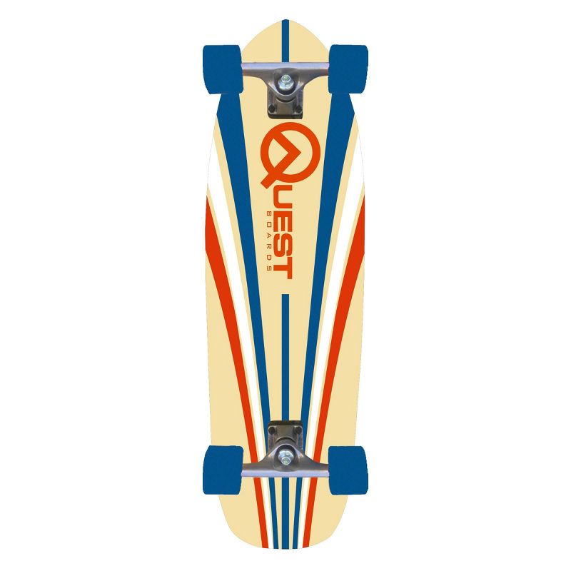 Quest Boards 36&#34; Cruiser Skateboard - Yellow/Red, 2 of 4