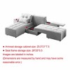 Convertible 3-in-1 Corduroy Sleeper Sectional Sofa with Ottoman & Storage - 2 of 4