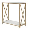 KTMBDW 2-Tier Narrow Console Table for Living Room Entryway Bedroom, Gold - 4 of 4