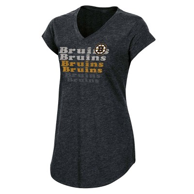 NHL Boston Bruins Women's Team Pride V-Neck T-Shirt - S