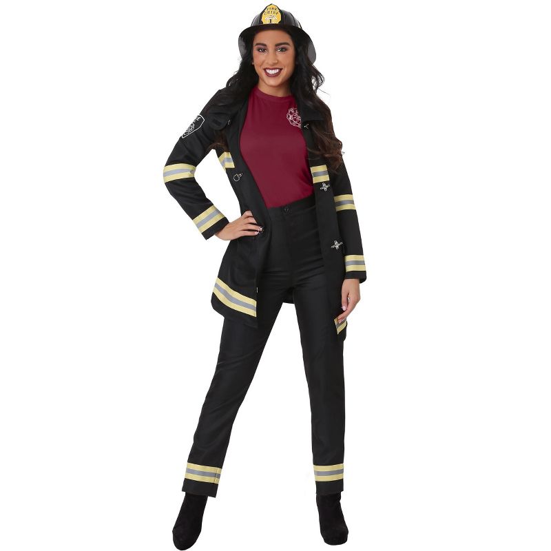 HalloweenCostumes.com Plus Size Women's Firefighter Costume, 1 of 4