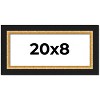 PosterPalooza | Panoramic Embellished Brown Picture Frame - UV Acrylic, Foam Board Backing, Hanging Hardware - 2 of 4
