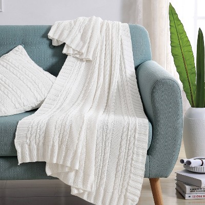 White cable throw new arrivals