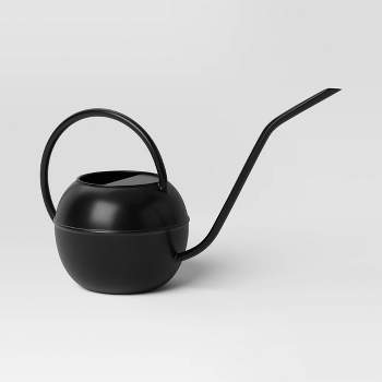 .4 gal Iron Outdoor Watering Can with Powder Coat Finish Black - Threshold™