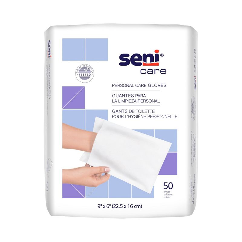 Seni Care Wash Gloves for Caregivers, 1 of 2