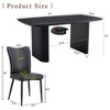 9-Piece Dining Set with MDF Table and 8 PU Chairs - 4 of 4