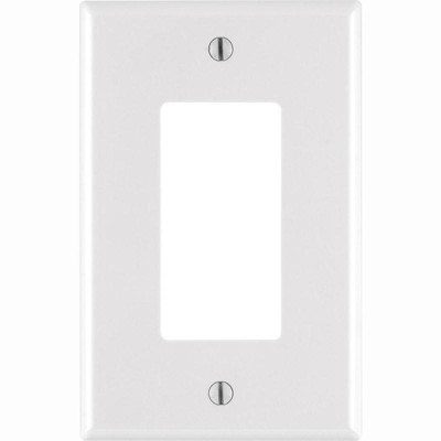 Leviton Decora White 1 gang Nylon Decorator Wall Plate  (Pack of 20)