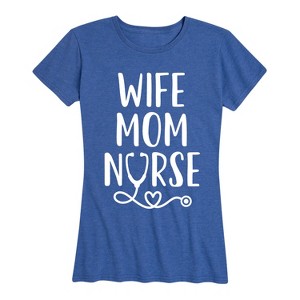 Women's - Instant Message - Wife Mom Nurse Short Sleeve Graphic T-Shirt - 1 of 4