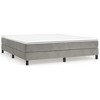 Bed Frame Light Grey Velvet, plywood, engineered wood King - 2 of 4