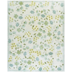 Martha Stewart Floral - MSRW189 - Indoor Power Loomed Machine Washable Skid-Resistant Rugs - 1 of 4