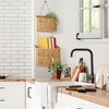 Casafield 2-Tier Hanging Storage Basket Set, Natural Water Hyacinth Wall Basket, Boho Organizer for Kitchen Pantry, Home Office, Entryway, Bathroom - 2 of 4