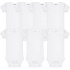 Everyday Kids 7-Pack White Baby Bodysuits – Cotton Onesies for Newborns & Infants – Short or Long Sleeve, Soft & Tagless - 2 of 4