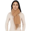 Anna-Kaci Women's Winter Cashmere Feel Scarf Solid Color Classic Fringe Shawls Wrap Scarves for Evening Dresses - 2 of 4