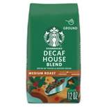 Starbucks Medium Roast Decaf Ground Coffee — House Blend — 100% Arabica — 1 bag (12 oz.)
