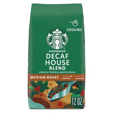 Starbucks House Blend Medium Roast Ground Coffee - Decaf - 12oz
