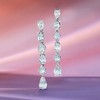 Ross-Simons 5.30 ct. t.w. Aquamarine Linear Drop Earrings in Sterling Silver - 4 of 4