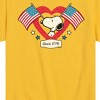 Boys' - Peanuts - Snoopy Since 1776 Flag Heart Short Sleeve Graphic T-Shirt - 2 of 4