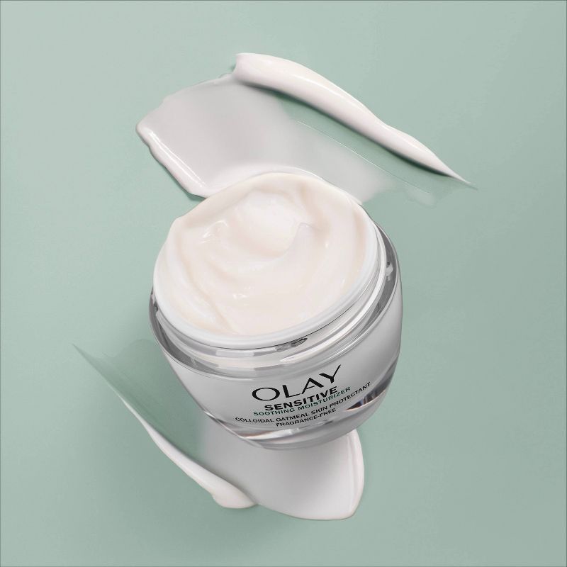 Olay Sensitive Face Moisturizer Cream with Colloidal Oatmeal - Fragrance Free - 1.7oz, 5 of 10