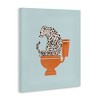 Stupell Industries Cheetah on Bathroom Toilet Canvas Wall Art - 3 of 4