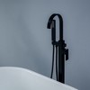 Single-Handle Freestanding Floor Mount Roman Tub Faucet Bathtub Filler with Hand Shower - 3 of 4