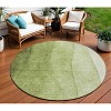 Olive Green And Artichoke Green Ombre Washable Indoor Outdoor Area Rug - 2 of 4