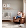 Electric Recliner Chair - 360掳 Rocker Swivel Recliner with Heat and Massage, PU Leather Large Power Recliner Comfortable Chair with 1.5X Sponge - 2 of 4