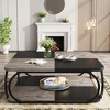 MAYEERTY Coffee Table - Square 2-Tier Central Cocktail Table - 3 of 4