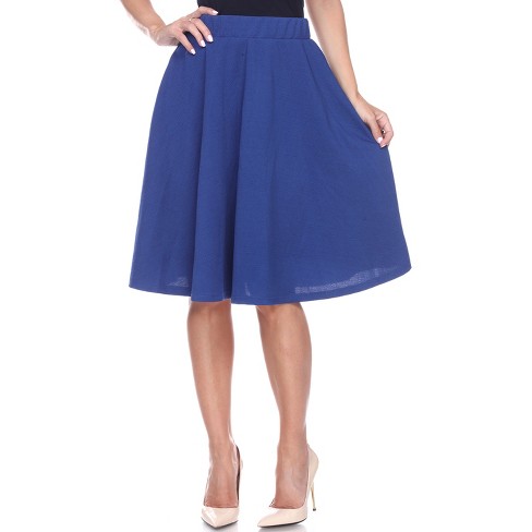 Women's Saya Flare Skirt Royal Blue Large - White Mark : Target
