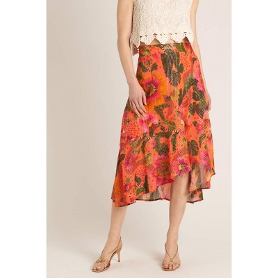 Women's Tropical Midi Skirt - EN CREME
