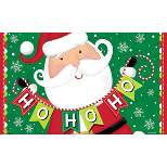 Santa Ho Ho Ho Christmas Doormat Holiday Indoor Outdoor 30" x 18" Briarwood Lane