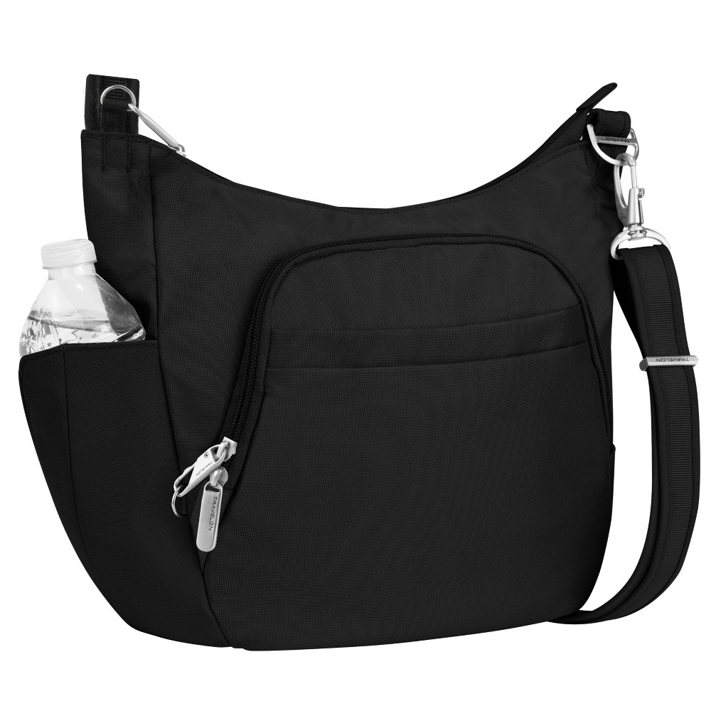 Photos - Women Bag Travelon RFID Anti-Theft Essential Crossbody Bucket Messenger Bag - Black