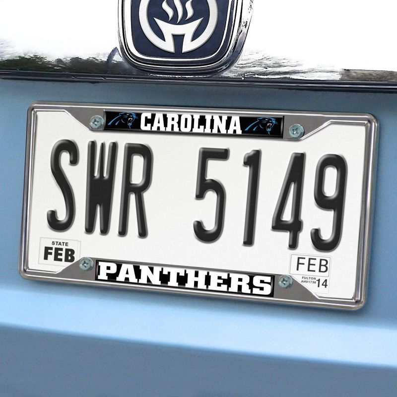 NFL Carolina Panthers Stainless Steel License Plate Frame, 2 of 4