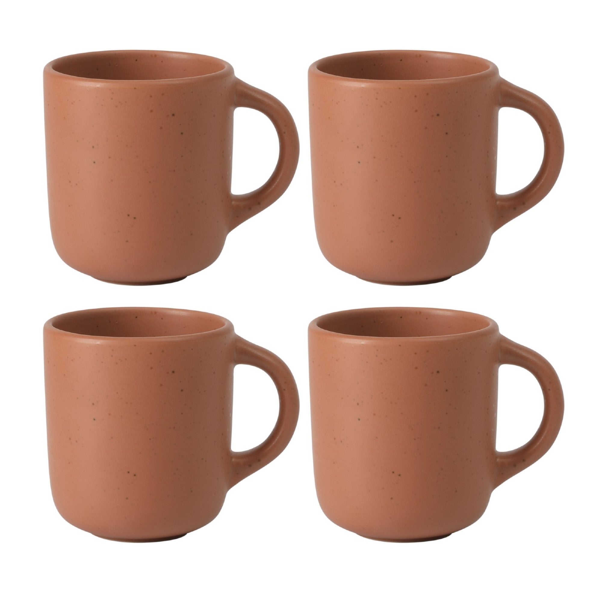 Bloomhouse Corcisa Clay 4 Piece Mug Set - Burnt Apricot Terracotta