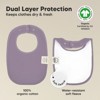KeaBabies 8pk Organic Baby Bibs for Boy, Baby Drool Bib for Baby Boys and Girls, Newborn Teething Bibs - 3 of 4