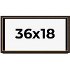 PosterPalooza | Panoramic Modern Shadow Box 1" Depth Brown Frame - UV Acrylic, Backing, Hanging Hardware - 2 of 4