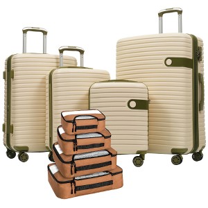 Lyngins 4-Piece Luggage Set– 16"+20" Carry on Luggage, 24"&28" Expandable Spinner Suitcases with 360° Silent Wheels, 4 Packing Boxes,Telescopic Handle - 1 of 4