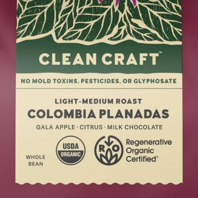Heirloom Coffee Roasters Colombia Planadas Blend Light Medium Roast Whole Bean Coffee - 12oz