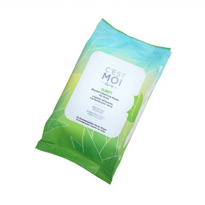 C'est Moi Clarify Blemish Cleansing Wipes For Acne - 30ct