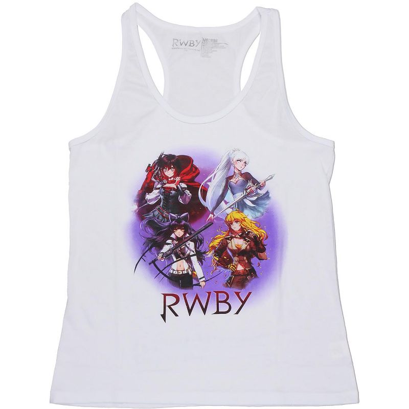 RWBY Womens' Ruby Anime Character Design Tank And Shorts Lounge Sleep Set, 2 of 5