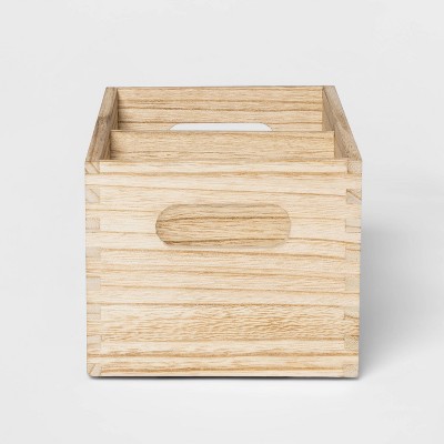 Image of Small Wood Divided Storage - Pillowfort™