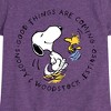 Girls' - Peanuts - Good Things Are Coming Circle Fitted Short Sleeve Graphic T-Shirt - 2 of 4